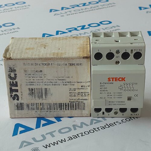 1Pc Steck Scm404M 4 Poli 40A 230V ACDC Contattore SCm404M Nu