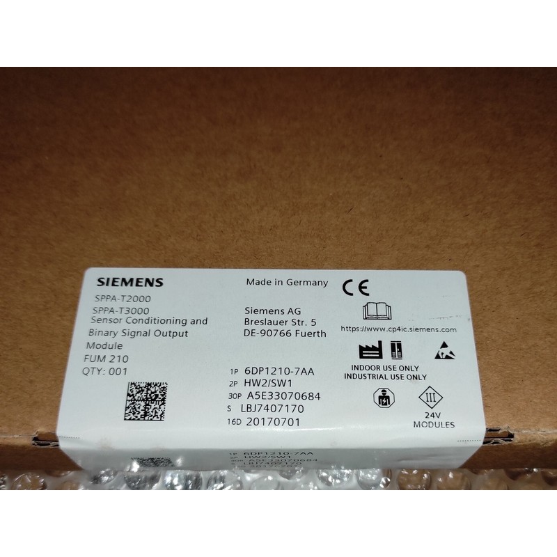 ?▄? SIEMENS TELEPERM XP FUM 210 - SPPA T2000 T3000 - 6DP121