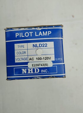NHD NLD22WA WHITE Pilot Lamp Flush Head 100120v 10 Pc Lot