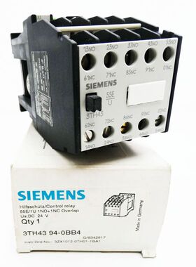 Siemens 3TH43 94-0BB4 1NO+1NC 24VDC Hilfsschütz -unused/OVP