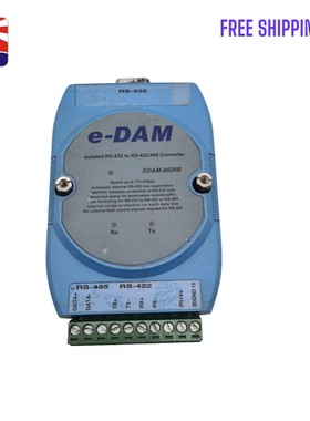 e-DAM 隔离 RS232 至 RS422/485 转换器。 EDAM-8520B. 115 Kbps