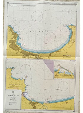 Admiralty 855 APPROACHES TO ALGER AND SKIKDA Genius Marine P