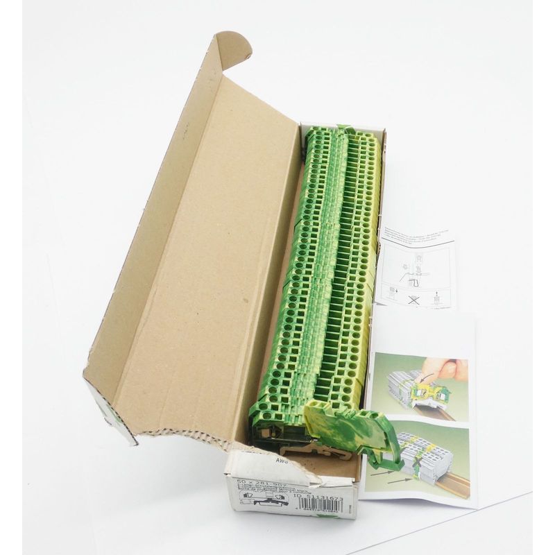 48x Wago 281-907 281907 2-Leiter-Schutzleiterklemme -unused-