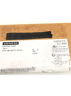 Siemens Speichermodul 256KB | 6ES7 952-1AH00-0AA0 | FS:07 |