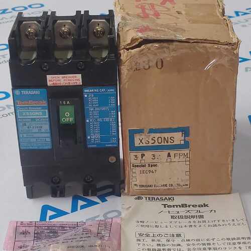 Nouveau Disjoncteur TERASAKI TemBreak Modle XS50NS  15A 3 Pl