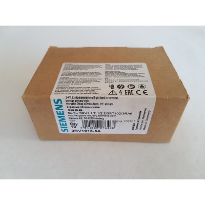 1 VE = 10 Stück Siemens 3 Phasen Einspeiseklemme 3RV1915-5A