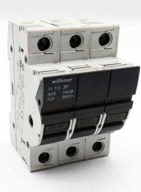 W?hner AES 10x38 31113 31 113 3-polig Halter für zylindrisc