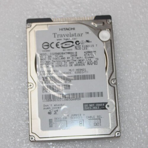 HITACHI IC25N020ATMR040 HARD DRIVE  PN 08K0632