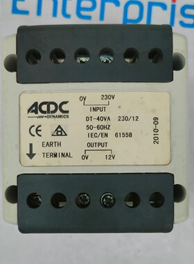 ACDC DYNAMICS DT40VA 1 PH DIN 变压器 23012V