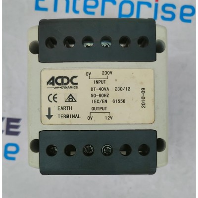 ACDC DYNAMICS DT40VA 1 PH DIN 变压器 23012V