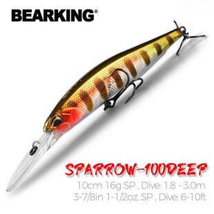 熊王BEARKING路亚浮水悬浮米诺假饵远投响珠抽停长舌版 米诺M101