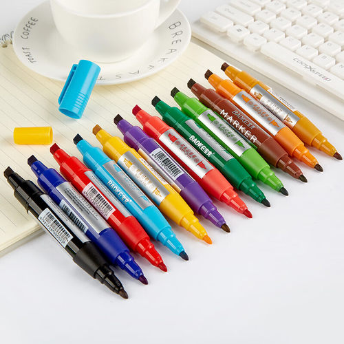 宝克记号笔双头油性马克笔12色防水大头笔POP海报笔MP210