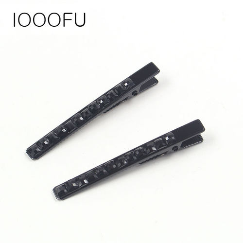 简约组合款水钻发夹黑色固定碎发