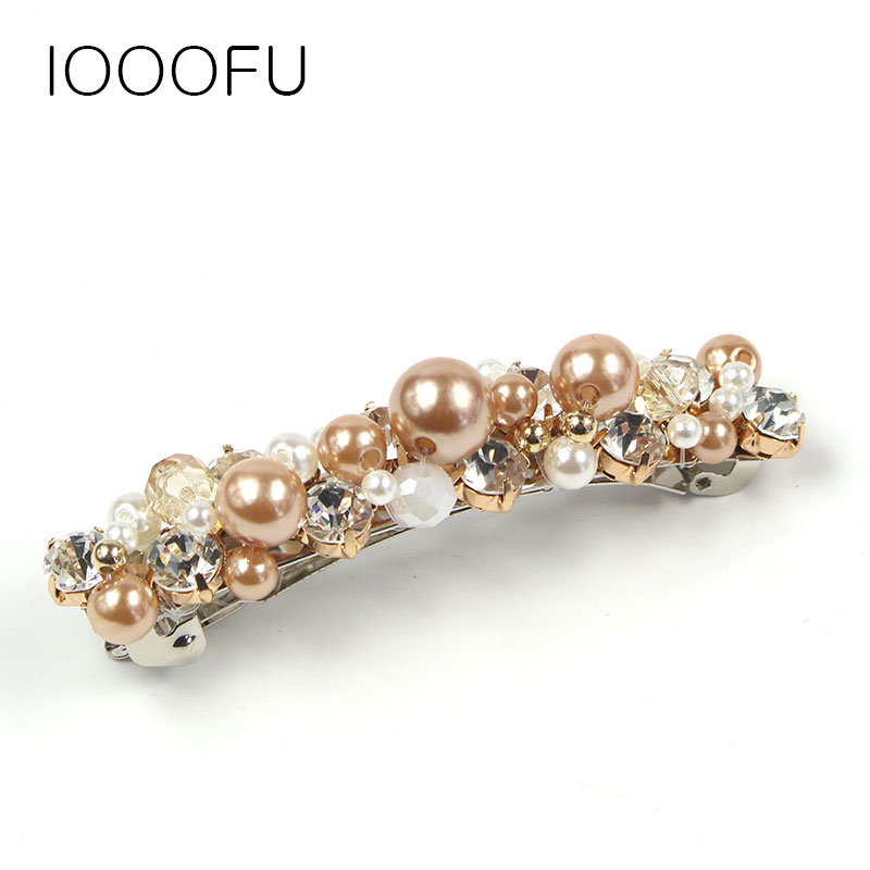 中长款镶钻顶夹东大门珠子马尾