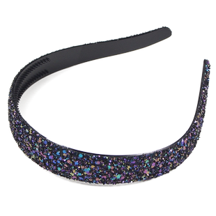 闪片韩国头饰发捆宽边发箍不卡耳后压发简约头箍发卡带齿防滑发窟