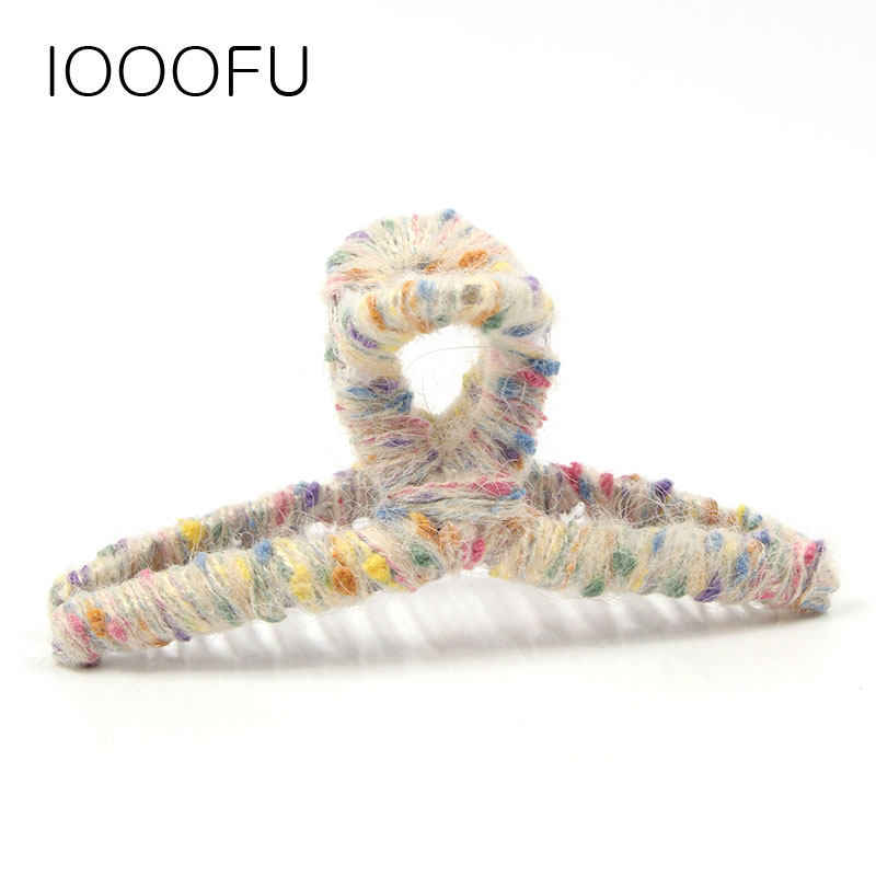 韩国毛线布艺编织发抓夹马尾夹子