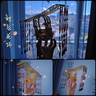 蝶谷花饰原创帝王冠冕红色定制版