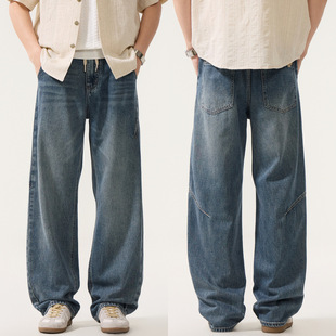 宽松牛仔裤 男2026新款 792 潮流休闲风直筒牛仔裤 美式