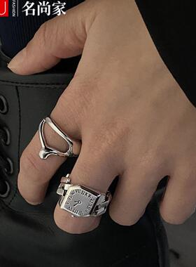 韩版罗马数字戒指女复古时尚重工