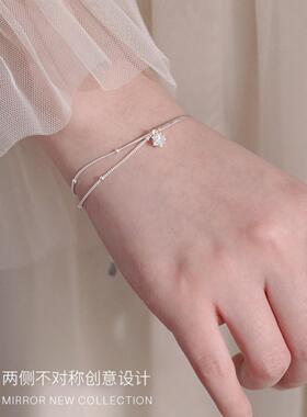 五角星双层小众S925镀银手链女