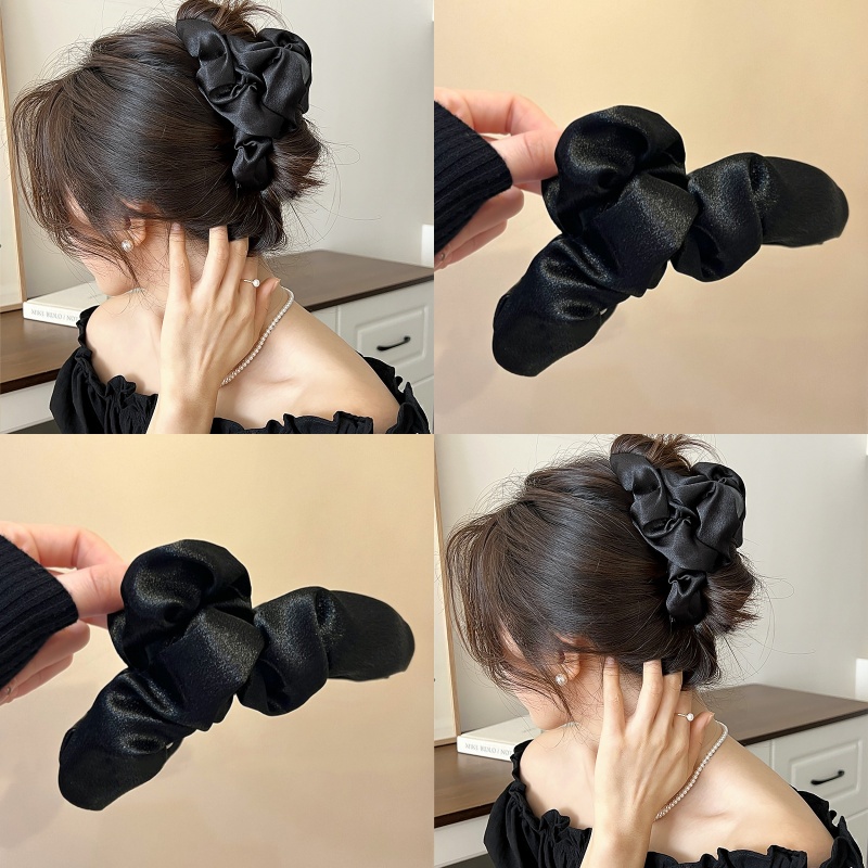 布艺褶皱发夹高级感大号抓夹女