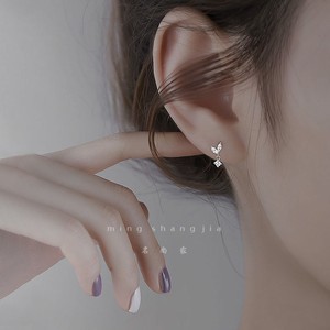 银针树叶耳钉女精致耳坠小众轻奢设计感耳环2024年新款潮耳饰高级