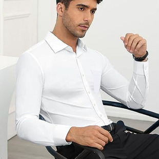 Long Sleeve Shirt长袖 商务衬衣 Color New Solid Men Business