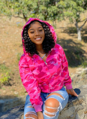 3D digital printing hooded fashion hooded jacket印花连帽外套