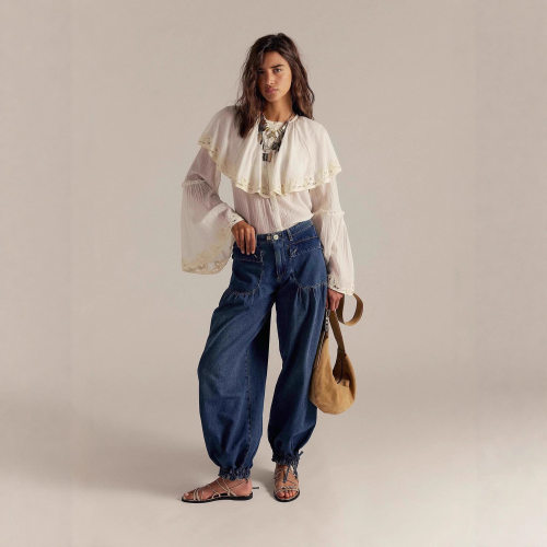 New versatile loose-fit vintage women's jeans 百搭女式牛仔裤