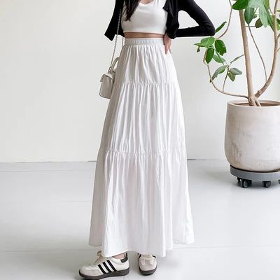 Gentle Wind High Waist Versatile Elastic Waist Skirt女半身裙