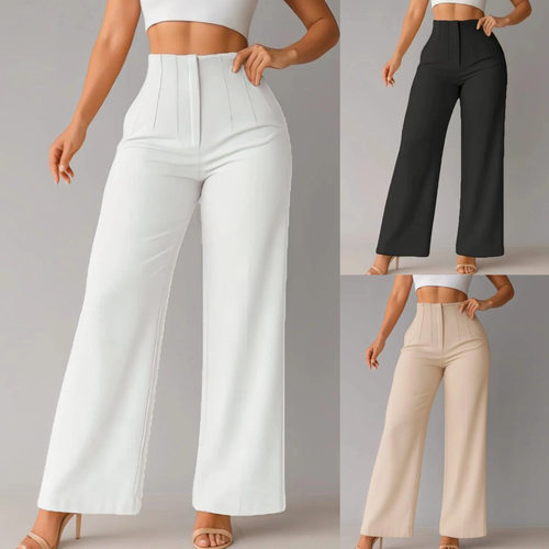 New Women's Casual Solid Color Flowing Blazer Pants 西装长裤