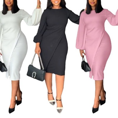 Women's autumn lantern long sleeve fashionable dress长袖女裙