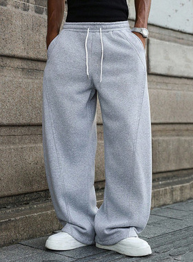 Casual Men's Sports Pants with Curved Cut休闲 运动裤弯刀男裤