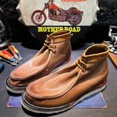 靴男中帮翻毛皮真皮袋鼠鞋 固特异美式 复古英伦风百搭马丁靴手工装