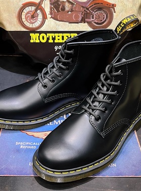 复古百搭英伦风黑色6孔1460中帮马丁短靴男鞋真皮工装机车靴女潮