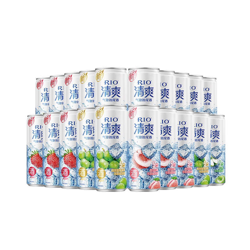RIO锐澳预调鸡尾酒果酒5度清爽330ml*20罐低度气泡酒整箱囤货