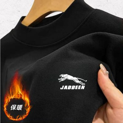 清仓~秋冬季加厚保暖打底衫宽松长袖t恤德绒半高领上衣男款1/2件