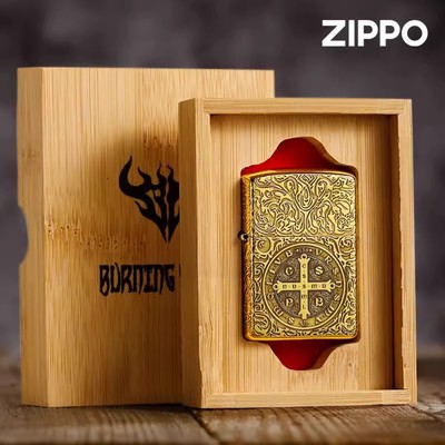 zippo康斯坦丁黄铜精雕