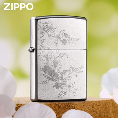 Zippo正品打火机 莫离春绘茉莉创意个性防风煤油送男友礼物高档