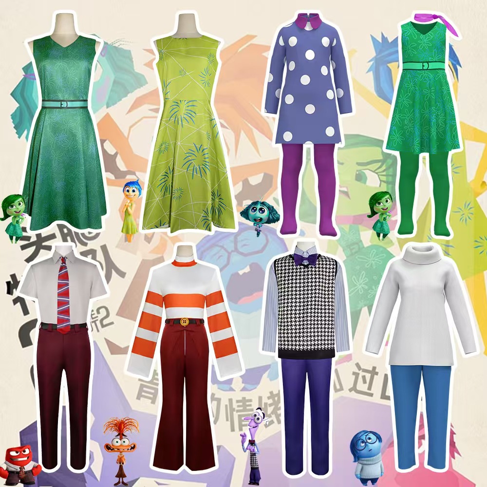 头脑特工队InsideOut2慕慕怒怒乐乐厌厌连衣裙儿童成万圣节cos服