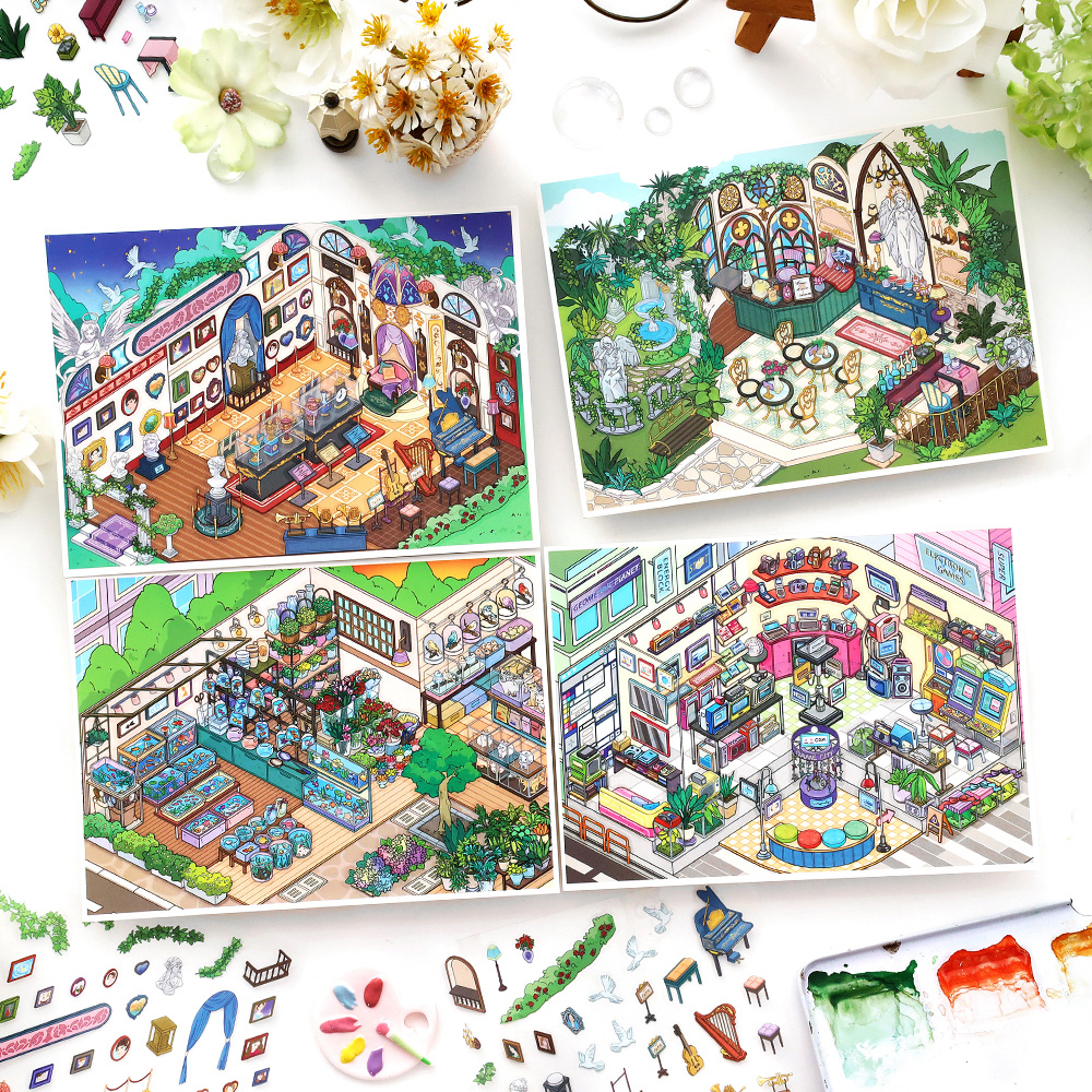 infeelme今日营业中28.0造景贴纸