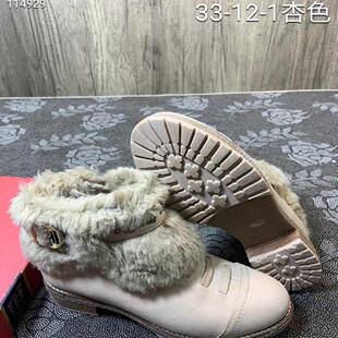 33-12 时装靴    春秋款 真皮女士短筒靴，侧拉链方跟女靴