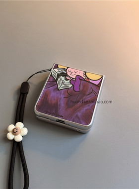 睡觉女适用小米mixflip华为purax手机壳pocket2硬novaflip三星zflip7564卡通vivox磨砂oppofindn3n2女0