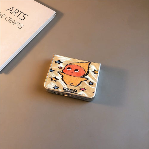 涂鸦星星人适用华为purax手机壳pocket2小米mixflip硬novaflips三星zflip764卡通p50防摔oppofindn3n2女w25