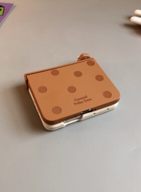 满屏棕色波点适用小米mixflip2华为purax手机壳pocket2硬磨砂可爱荣耀vflip三星zflip7564卡通女oppofindn3潮