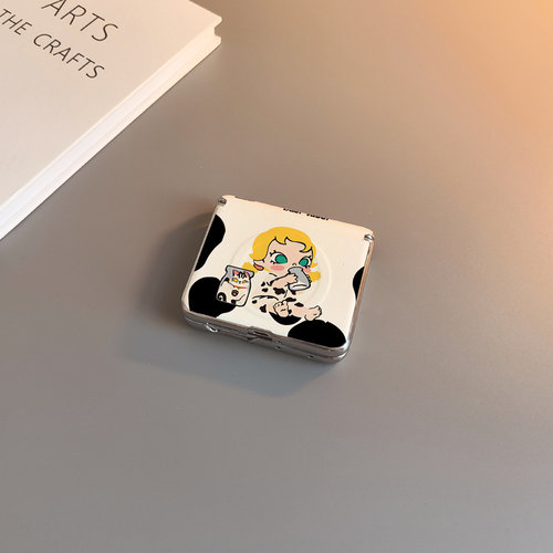 milk小孩中轴磁吸适用华为purax手机壳硬pocket2磨砂小米mixflip可爱nova荣耀vflip2三星zflip7564卡通女p50