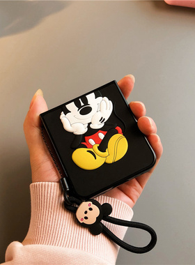 米奇适用小米mixflip2硬华为p50Pocket2手机壳novaflip三星zflip7 6 54卡通oppofind3女n2荣耀vFlipmoto