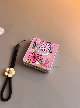 有钱花花朵适用华为purax手机壳pocket2小米mixflip硬novaflips三星zflip764卡通p50磨砂oppofindn3n2女w25