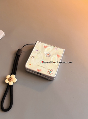 彩色花适用小米mixflip华为purax手机壳pocket2硬novaflip三星zflip7564卡通vivox磨砂oppofindn3n2女w25Flip