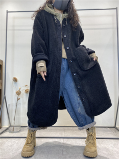 羊羔绒皮毛一体风衣女中长款韩版宽松大码显瘦品质外套冬季新款